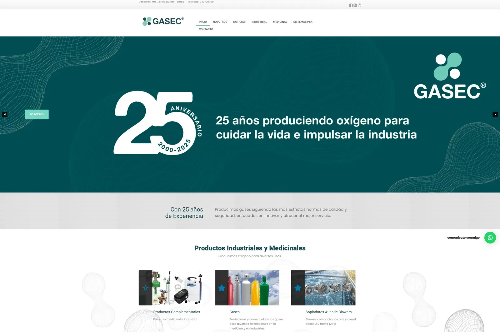 GASEC: rediseño web, SEO y seguridad que le ahorró miles de dólares
