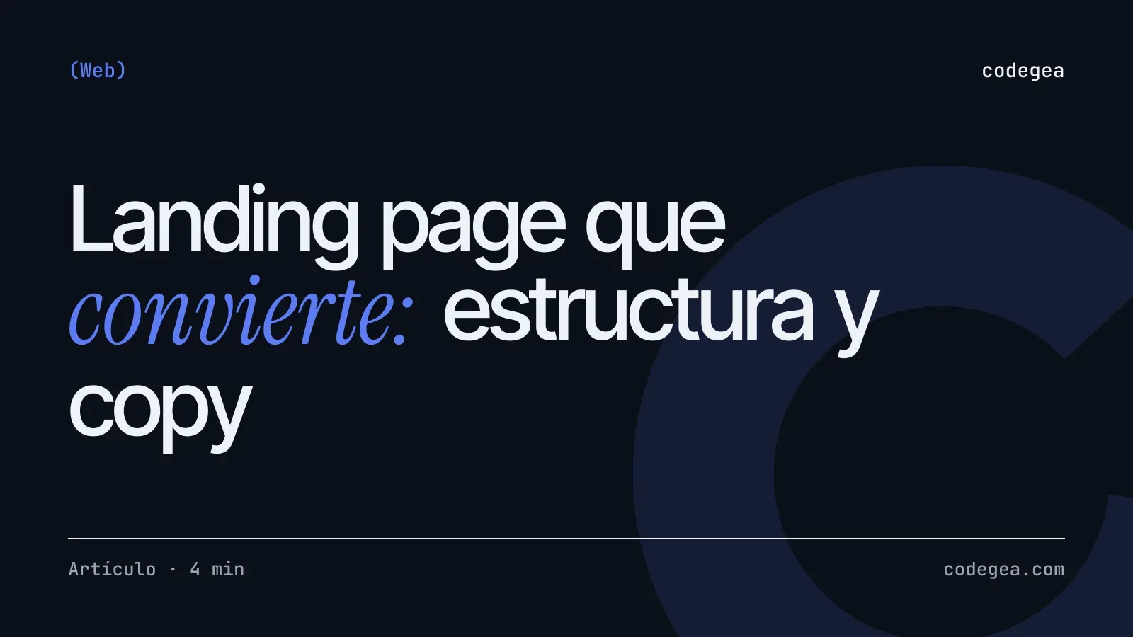 Landing page que convierte: estructura, copy y medición