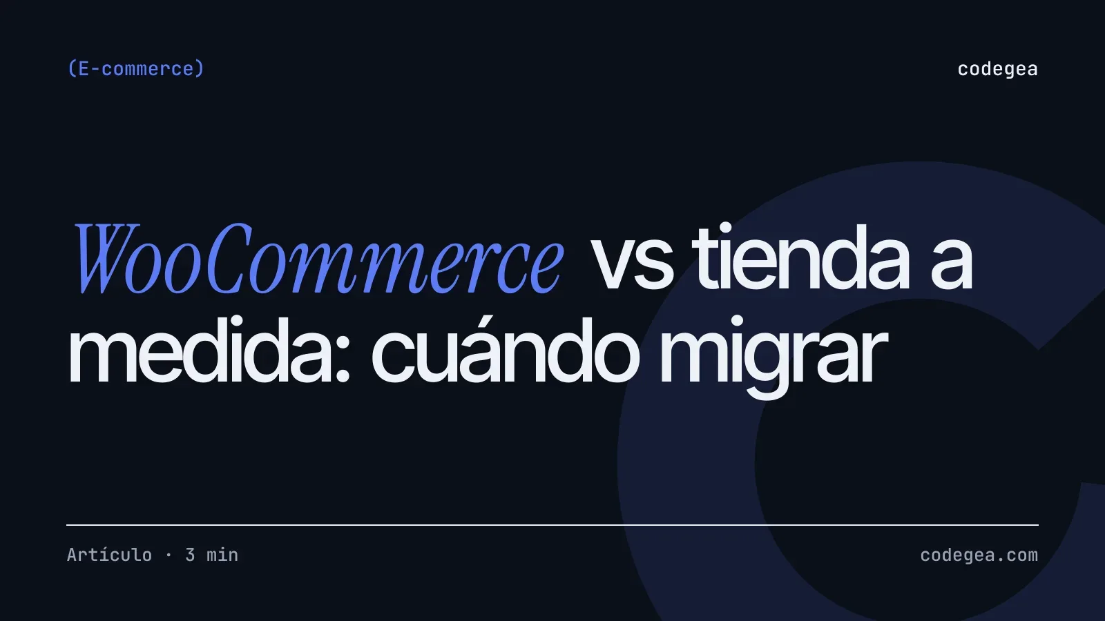 WooCommerce vs tienda a medida: cuándo migrar